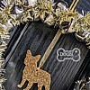 Gold Jingle Bell Dog Breed Wreath Close Up